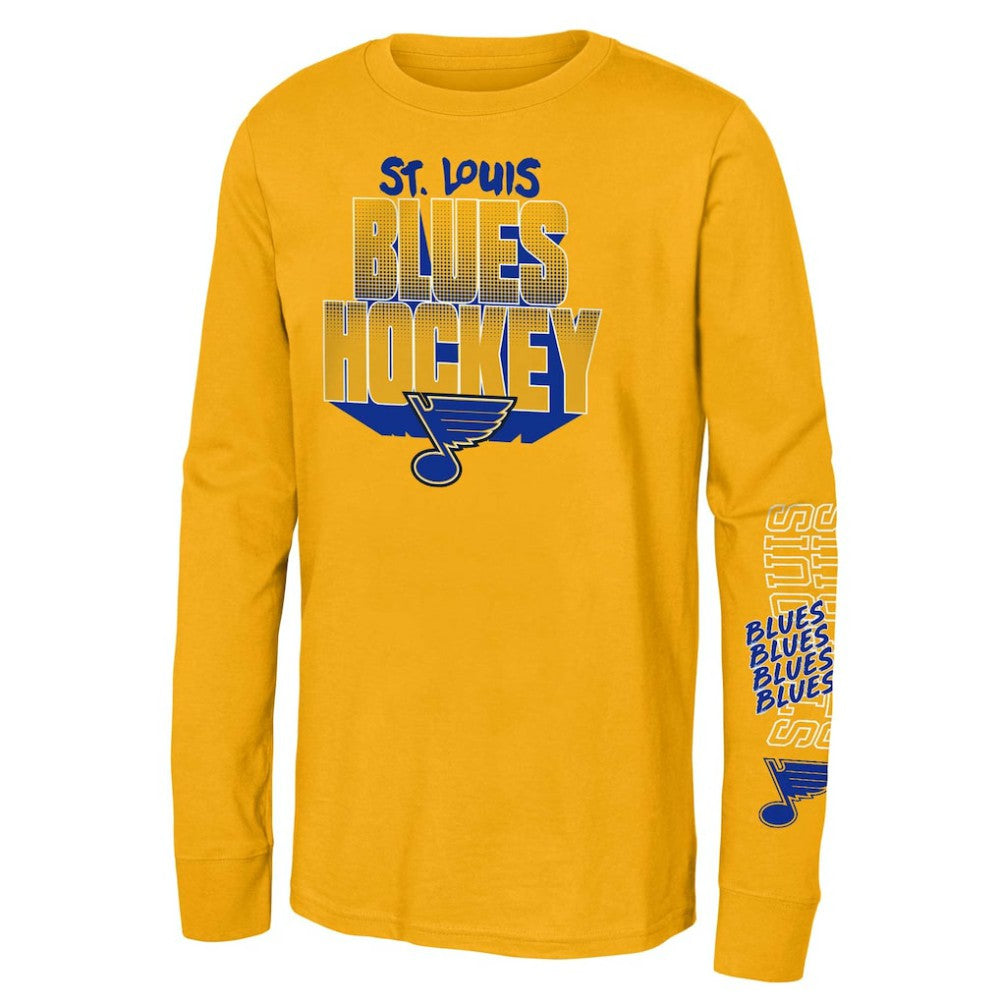 NHL St. Louis Blues Youth Standout Long Sleeve T-Shirt - Gold