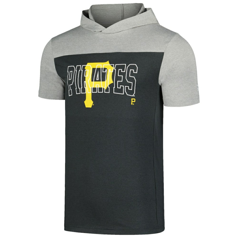 Pittsburgh Pirates New Era Active Brushed Hoodie T-Shirt - Black Hoodies