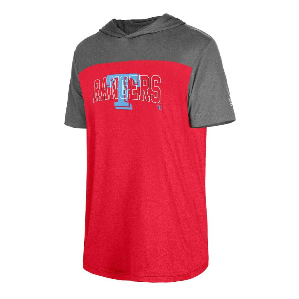 Texas Rangers New Era Active Brushed Hoodie T-Shirt - Red Hoodies