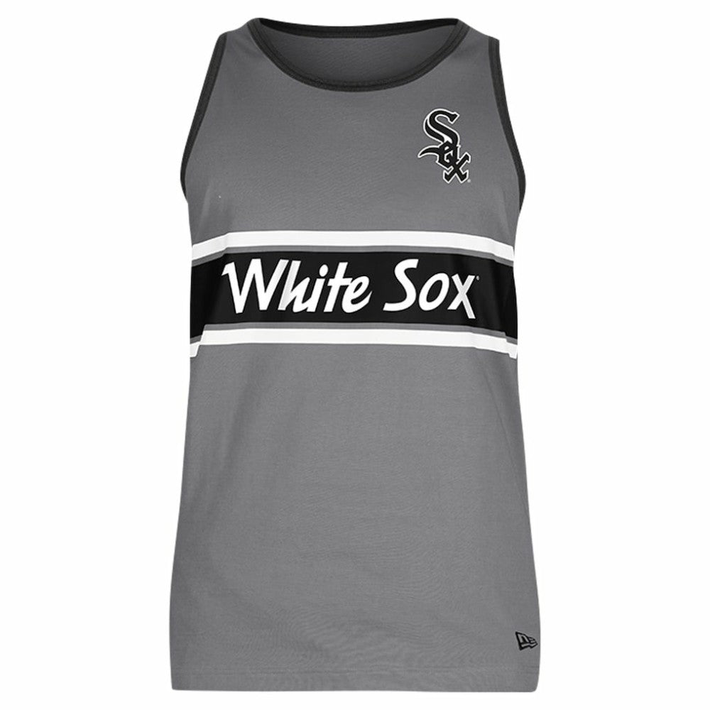 Chicago White Sox New Era Jersey Ringer Tank Top - Gray Jerseys