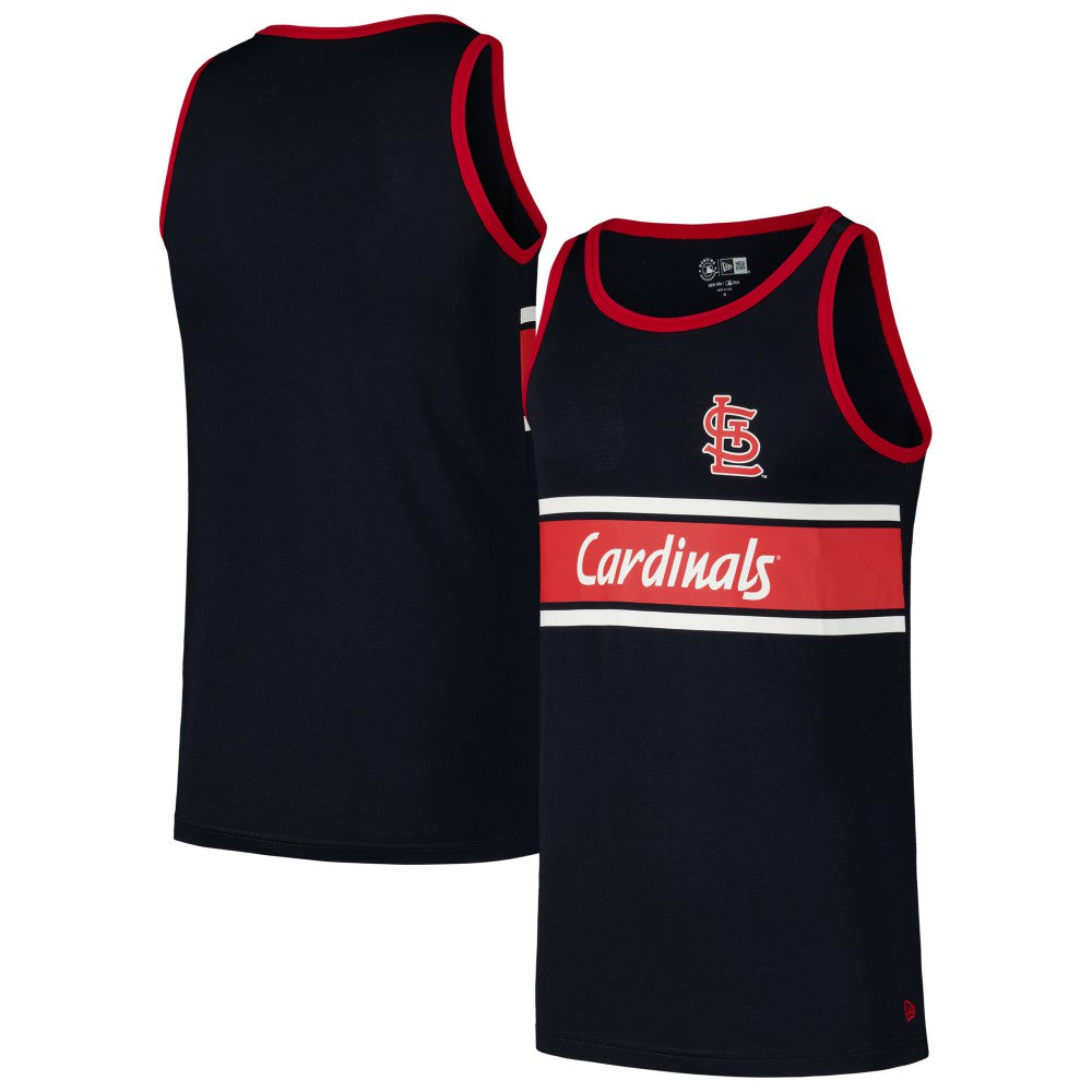 St. Louis Cardinals New Era Jersey Ringer Tank Top - Navy Jerseys