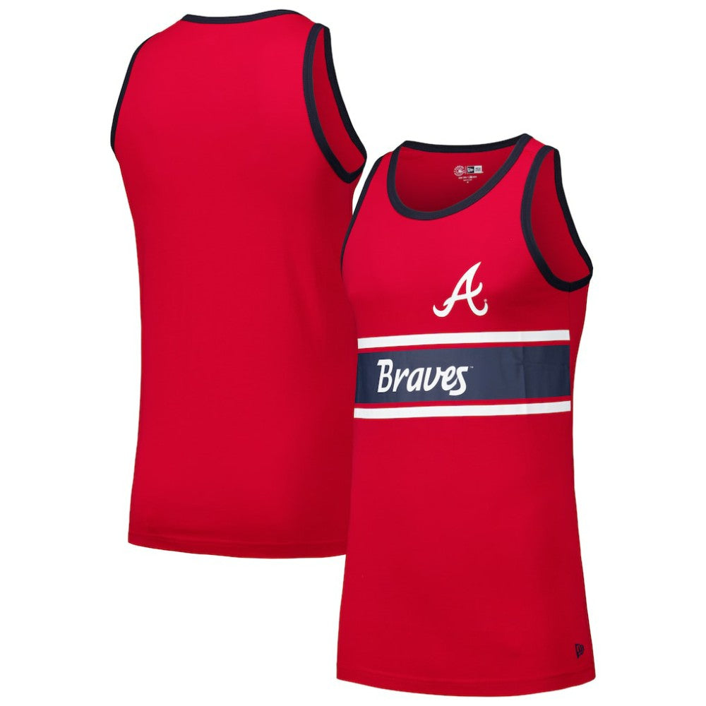 Atlanta Braves New Era Jersey Ringer Tank Top - Red Jerseys