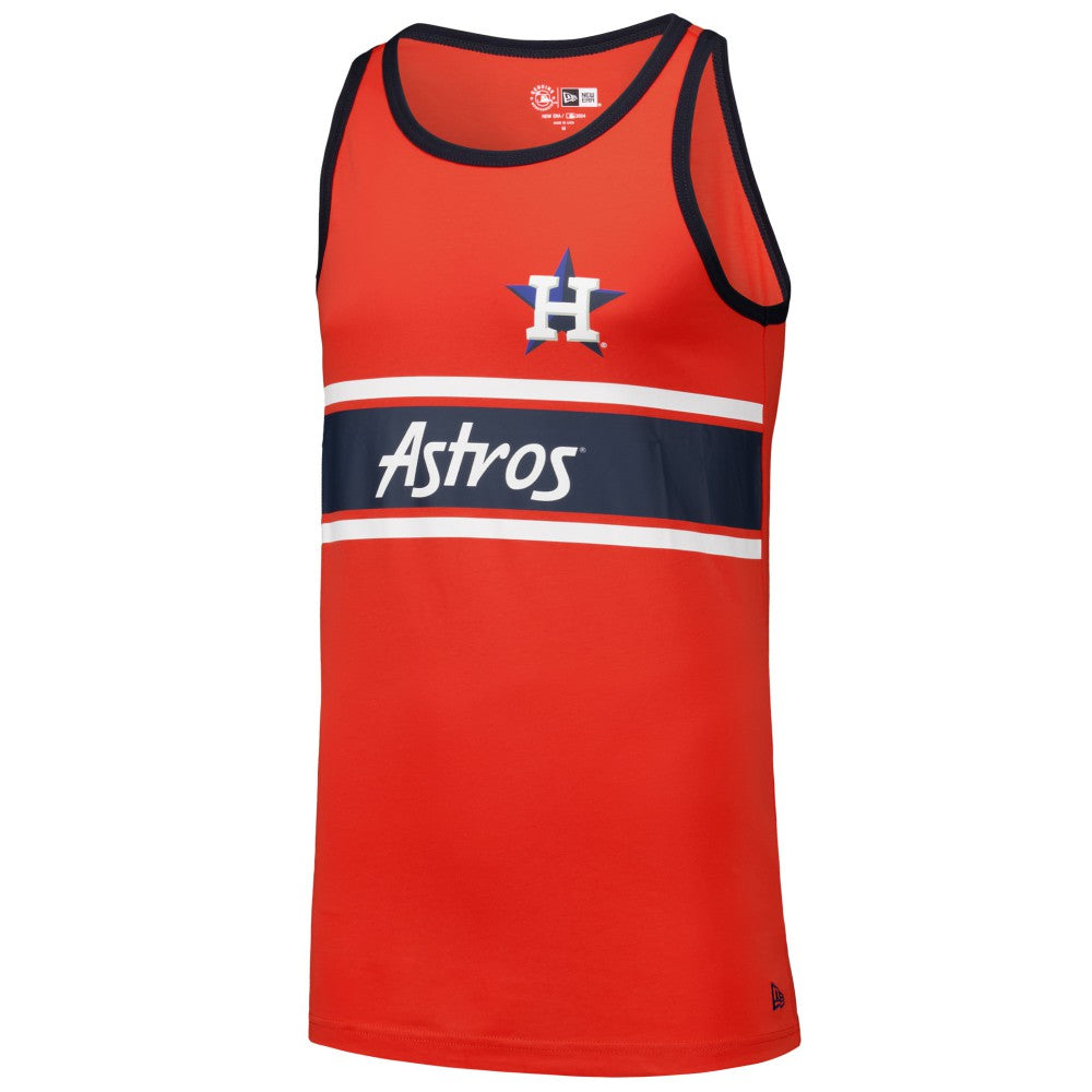 Houston Astros New Era Jersey Ringer Tank Top - Orange Jerseys