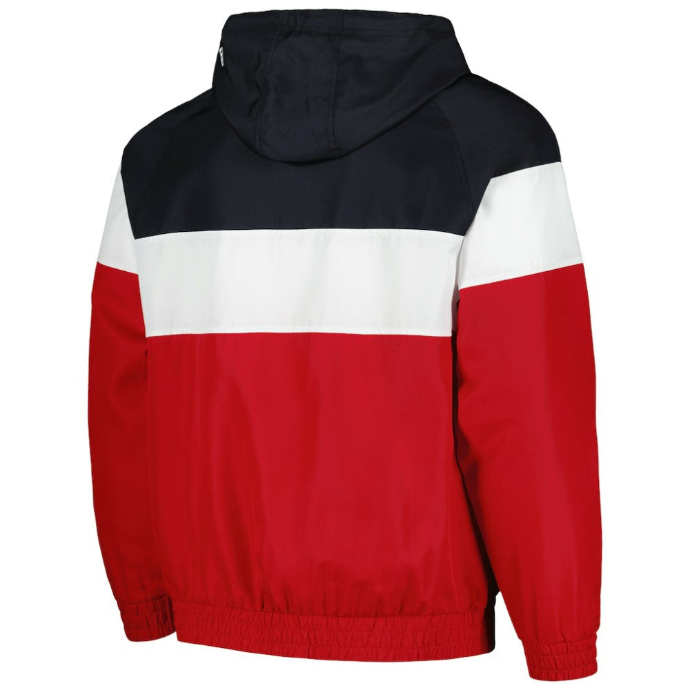 St. Louis Cardinals New Era Ripstop Raglan Quarter-Zip Hoodie Windbreaker Jacket - Red Jackets