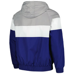 Chicago Cubs New Era Ripstop Raglan Quarter-Zip Hoodie Windbreaker Jacket - Royal Jackets