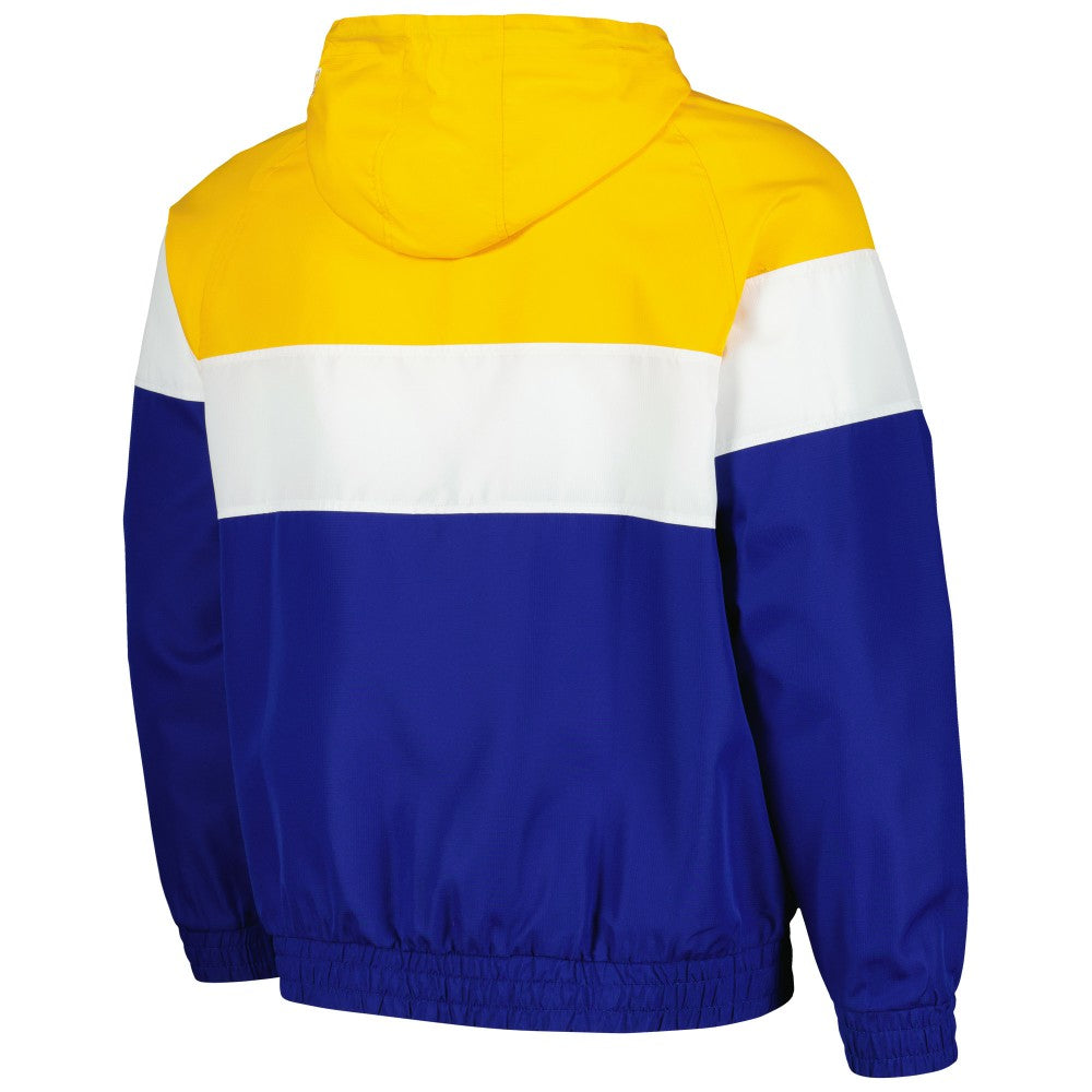 Milwaukee Brewers New Era Ripstop Raglan Quarter-Zip Hoodie Windbreaker Jacket - Royal Jackets