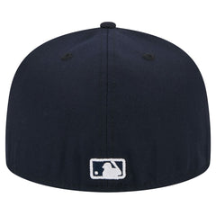Miami Marlins New Era White Logo 59FIFTY Fitted Hat - Navy Hats