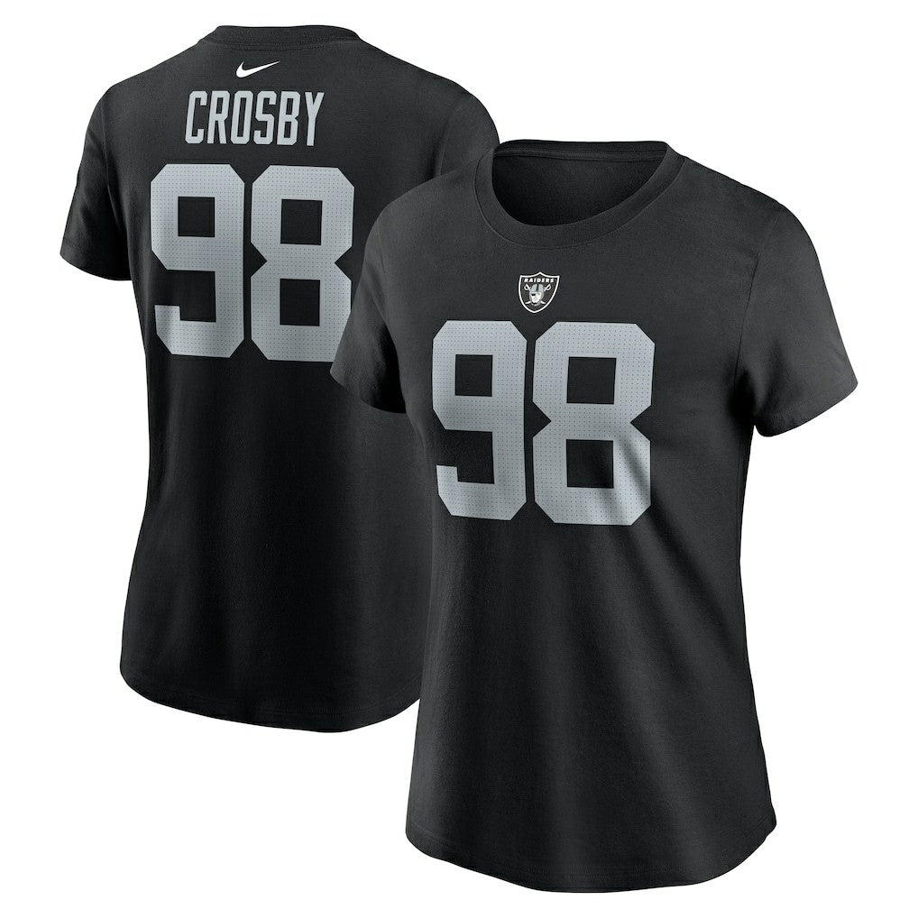 Maxx Crosby Las Vegas Raiders Women's Player Name & Number T-Shirt Black