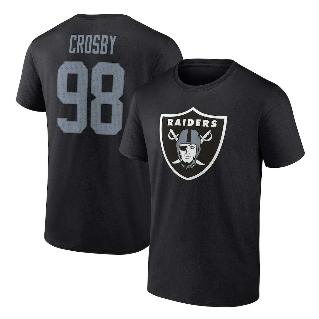 Maxx Crosby Las Vegas Raiders Player Icon Name & Number T-Shirt Black
