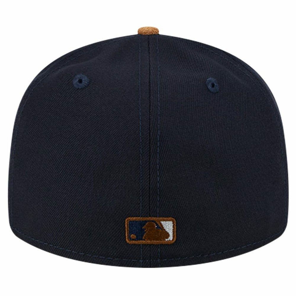 New York Yankees New Era Team Suede Visor Low Profile 59FIFTY Fitted Hat - Navy Hats