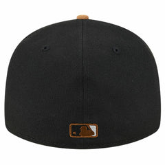 Chicago White Sox New Era Team Suede Visor Low Profile 59FIFTY Fitted Hat - Black Hats
