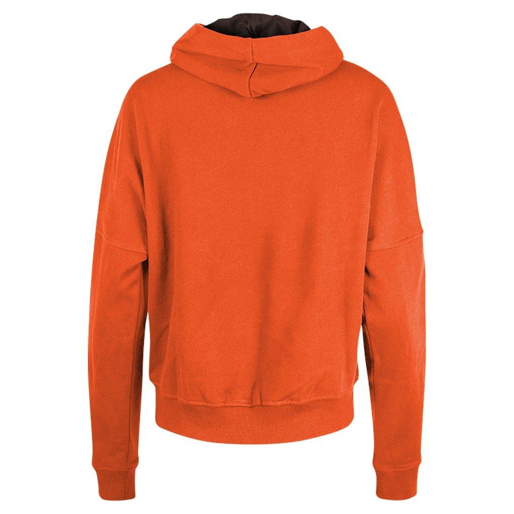 Cleveland Browns New Era Women's Throwback Boxy Pullover Hoodie Orange