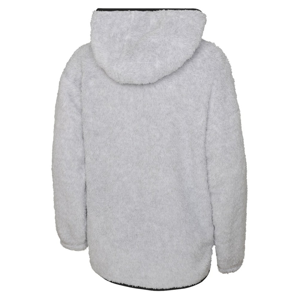 NHL Chicago Blackhawks Girls Youth Ultimate Teddy Fleece Pullover Hoodie - Heather Gray