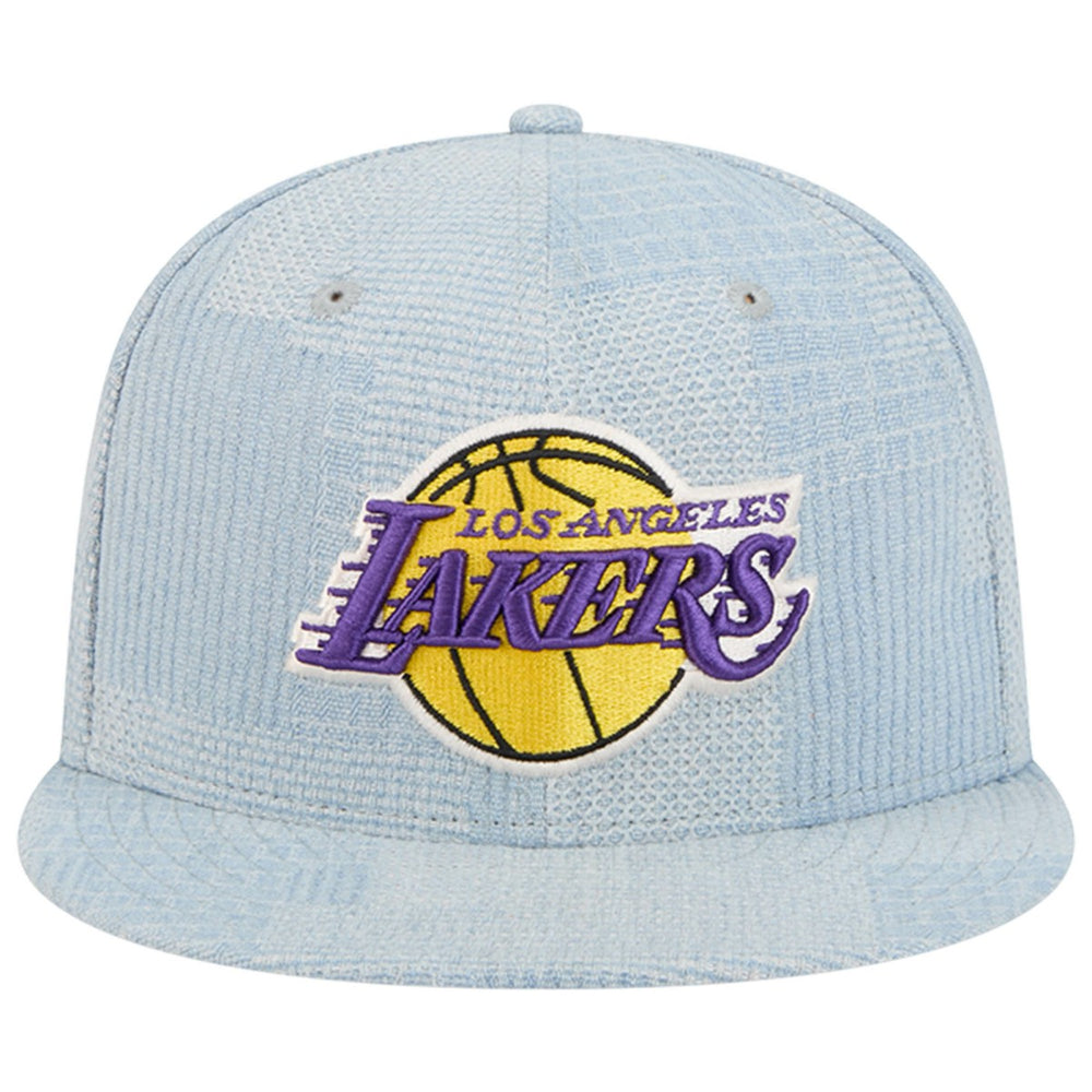 Los Angeles Lakers Injection Denim Patchwork 9FIFTY Snapback Hat Denim
