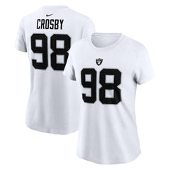 Maxx Crosby Las Vegas Raiders Women's Player Name & Number T-Shirt White