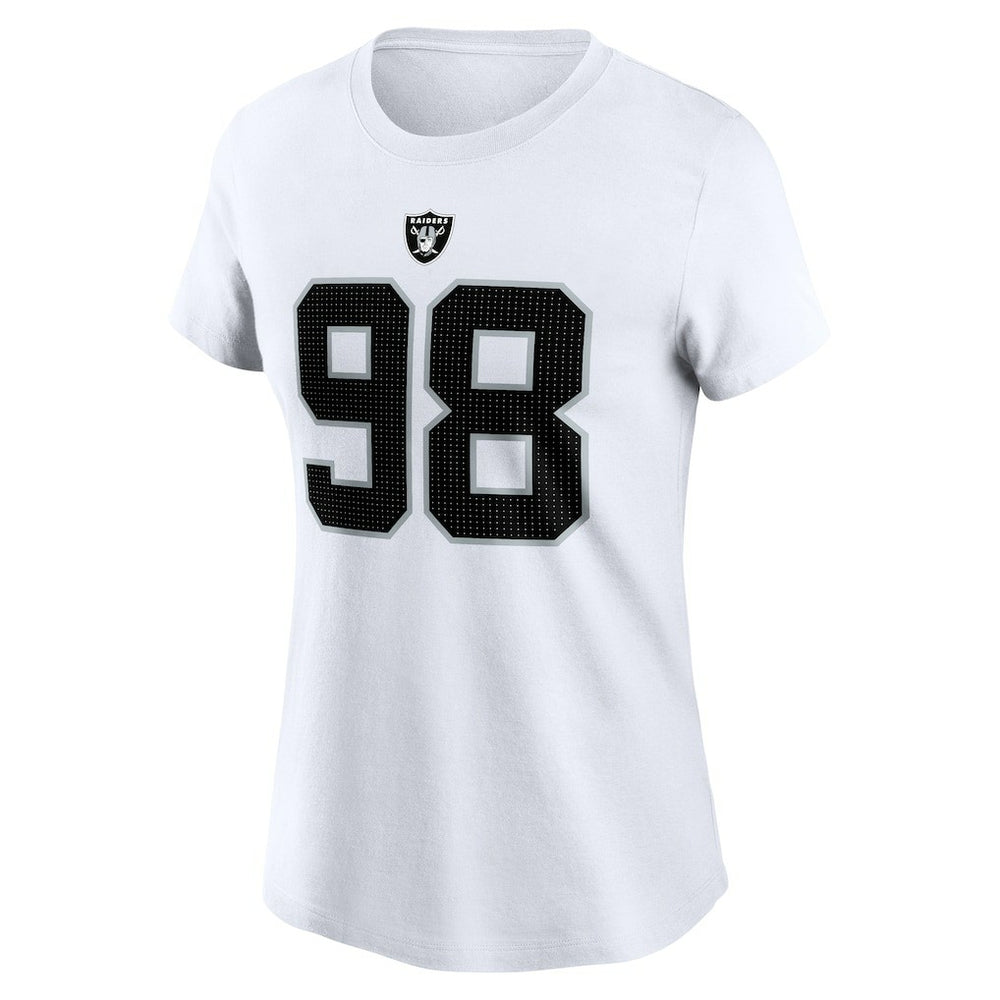 Maxx Crosby Las Vegas Raiders Women's Player Name & Number T-Shirt White
