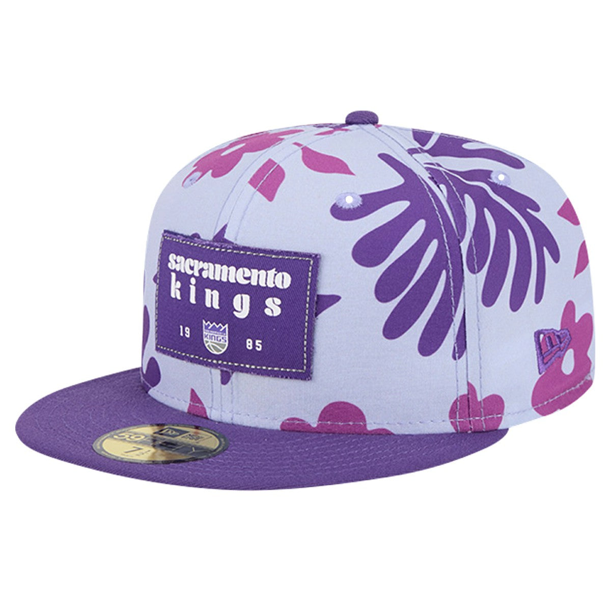 Sacramento Kings Palm Fronds 2-Tone 59FIFTY Fitted Hat Purple