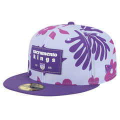 Sacramento Kings Palm Fronds 2-Tone 59FIFTY Fitted Hat Purple