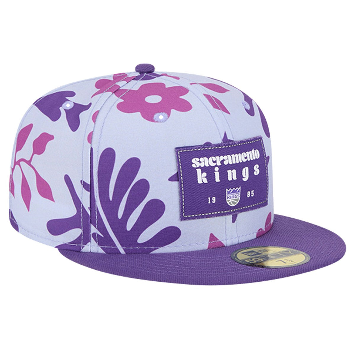 Sacramento Kings Palm Fronds 2-Tone 59FIFTY Fitted Hat Purple