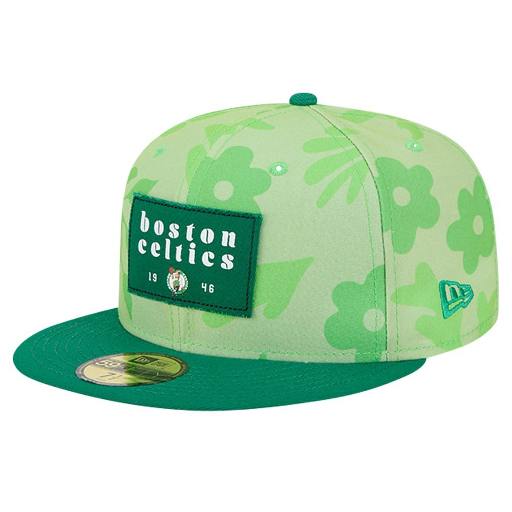 Boston Celtics Palm Fronds 2-Tone 59FIFTY Fitted Hat Kelly Green