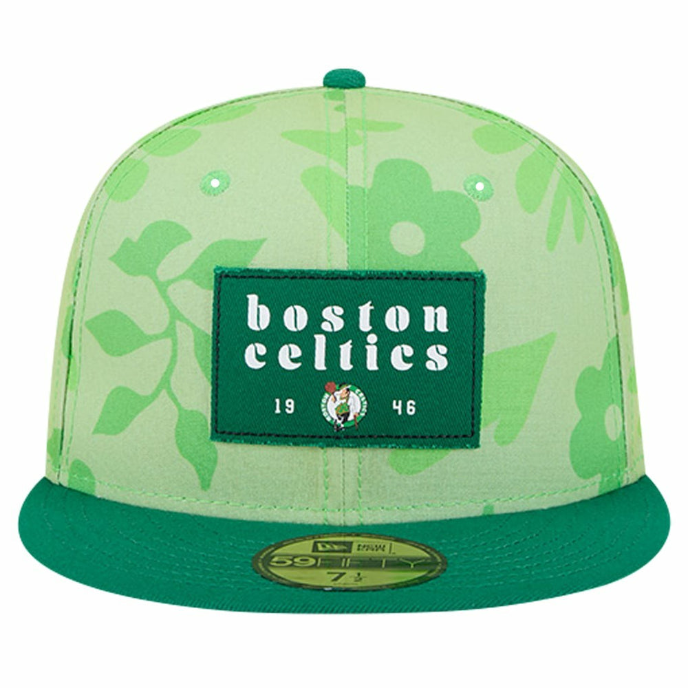 Boston Celtics Palm Fronds 2-Tone 59FIFTY Fitted Hat Kelly Green