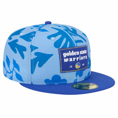 Golden State Warriors Palm Fronds 2-Tone 59FIFTY Fitted Hat Royal