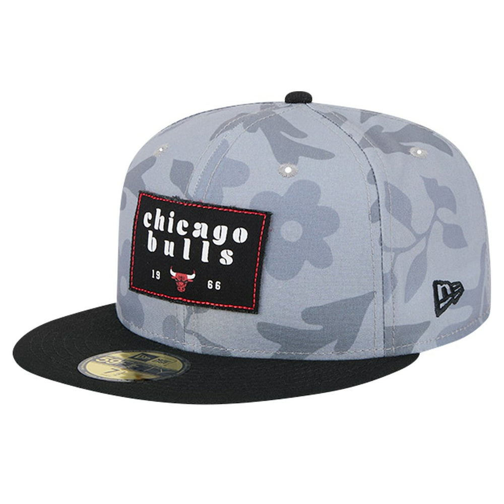 Chicago Bulls Palm Fronds 2-Tone 59FIFTY Fitted Hat Gray