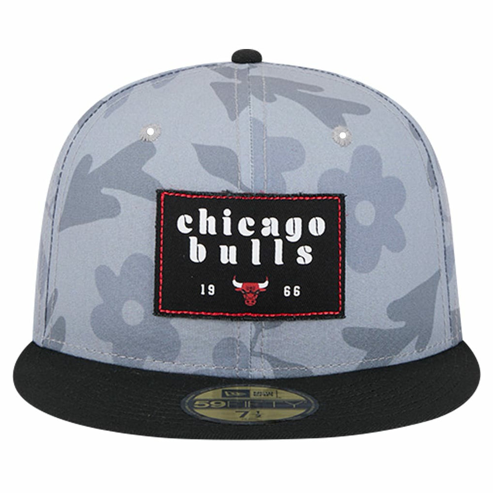 Chicago Bulls Palm Fronds 2-Tone 59FIFTY Fitted Hat Gray
