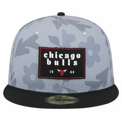 Chicago Bulls Palm Fronds 2-Tone 59FIFTY Fitted Hat Gray