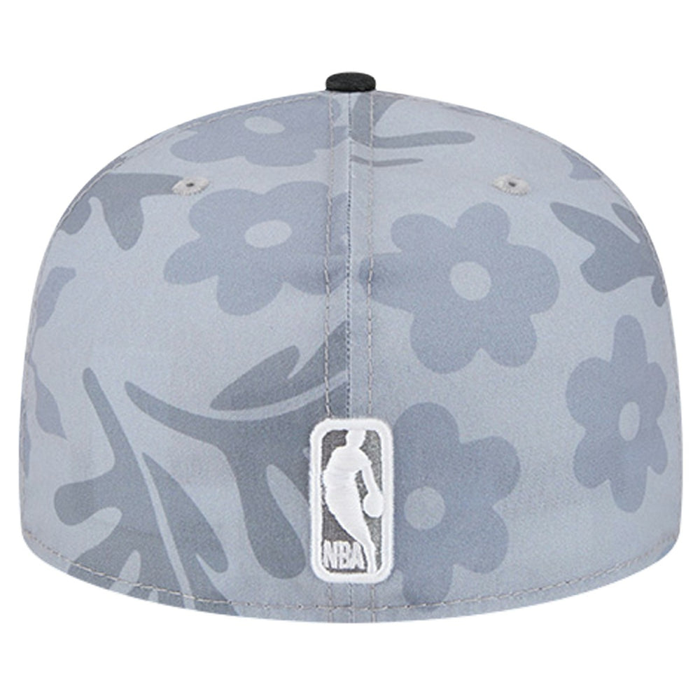 Miami Heat Palm Fronds 2-Tone 59FIFTY Fitted Hat Gray