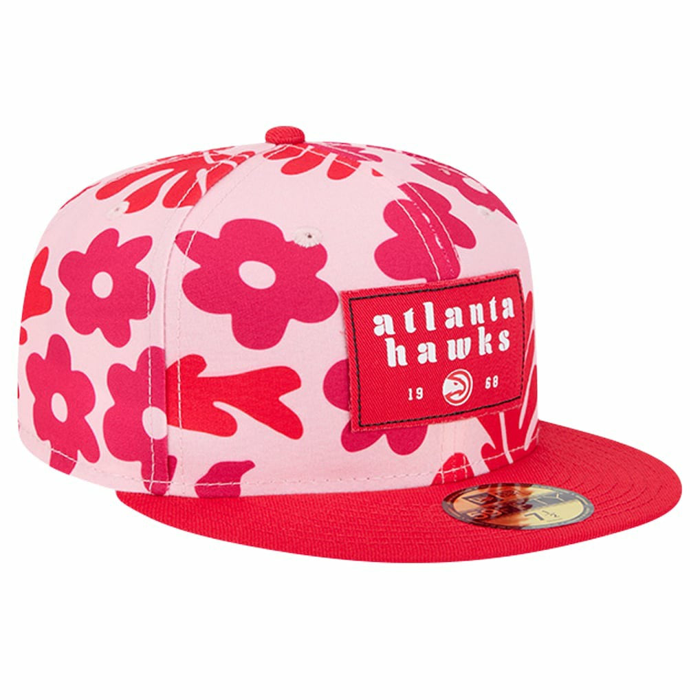 Atlanta Hawks Palm Fronds 2-Tone 59FIFTY Fitted Hat Red