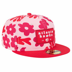 Atlanta Hawks Palm Fronds 2-Tone 59FIFTY Fitted Hat Red