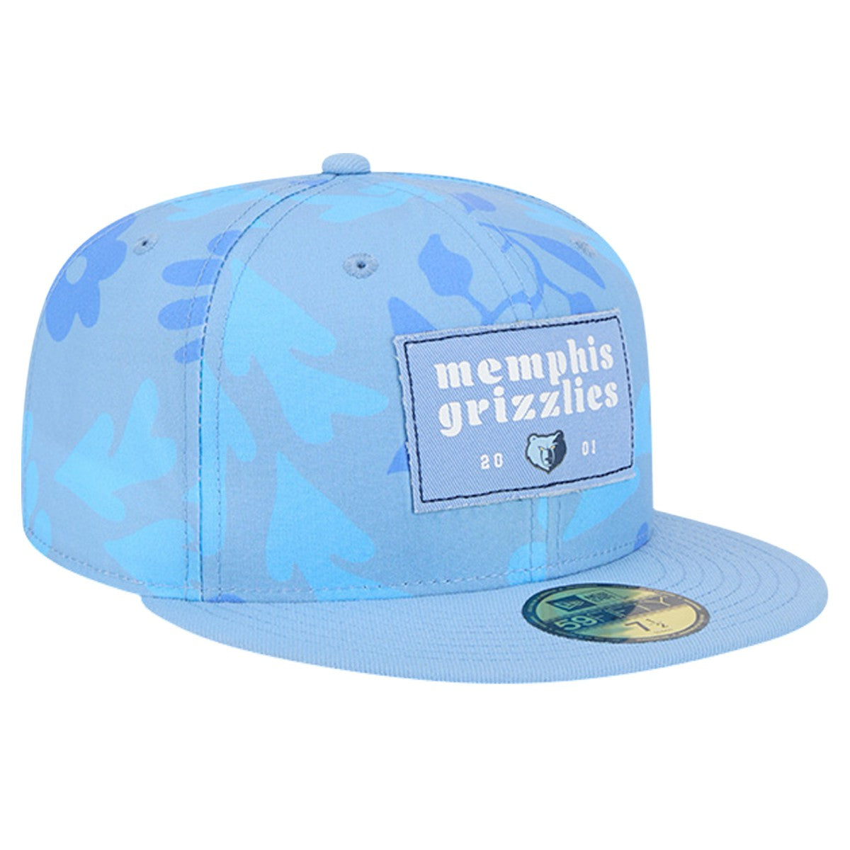 Memphis Grizzlies Palm Fronds 2-Tone 59FIFTY Fitted Hat Blue