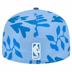 Philadelphia 76ers Palm Fronds 2-Tone 59FIFTY Fitted Hat Royal