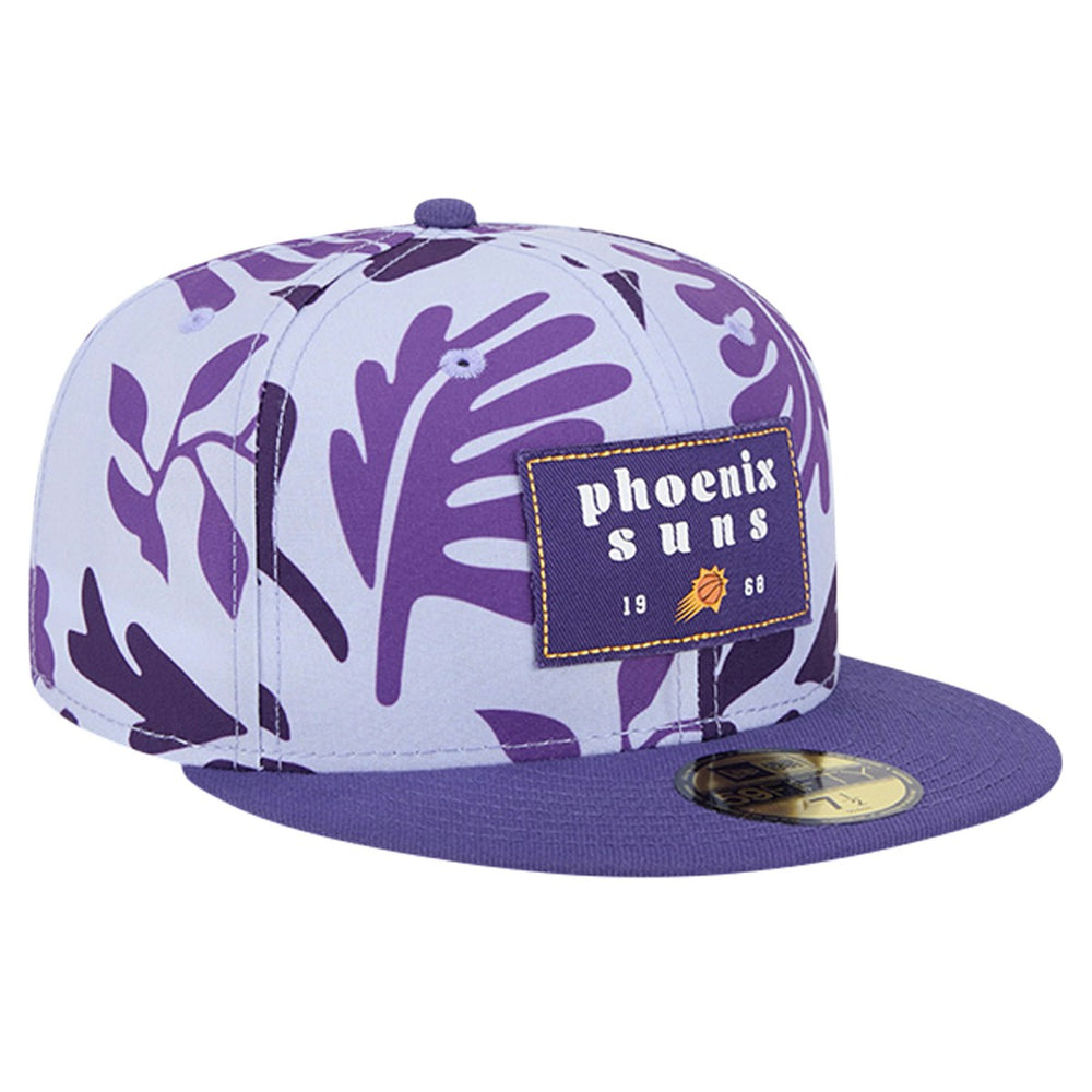 Phoenix Suns Palm Fronds 2-Tone 59FIFTY Fitted Hat Purple