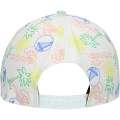 Golden State Warriors Palm Trees and Waves Golfer Adjustable Hat White