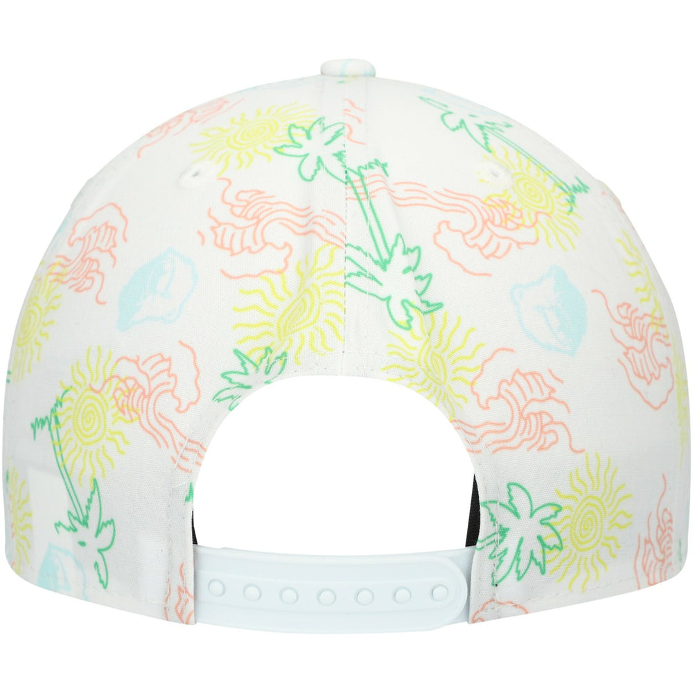 Memphis Grizzlies Palm Trees and Waves Golfer Adjustable Hat White