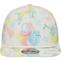 Philadelphia 76ers Palm Trees and Waves Golfer Adjustable Hat White