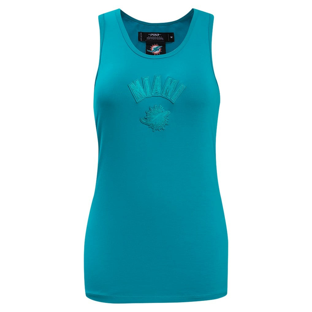 Miami Dolphins Pro Standard Women's Triple Tonal Racerback Tank Top Aqua