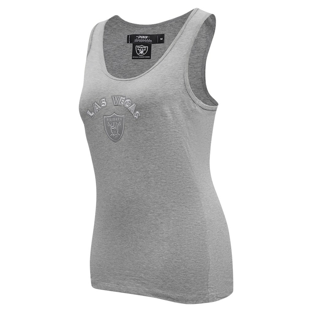 Las Vegas Raiders Pro Standard Women's Triple Tonal Racerback Tank Top Gray