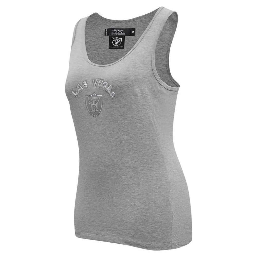 Las Vegas Raiders Pro Standard Women's Triple Tonal Racerback Tank Top Gray