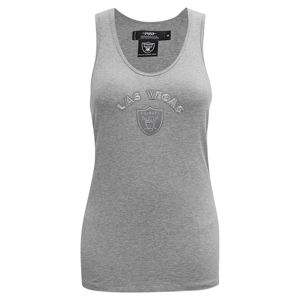 Las Vegas Raiders Pro Standard Women's Triple Tonal Racerback Tank Top Gray