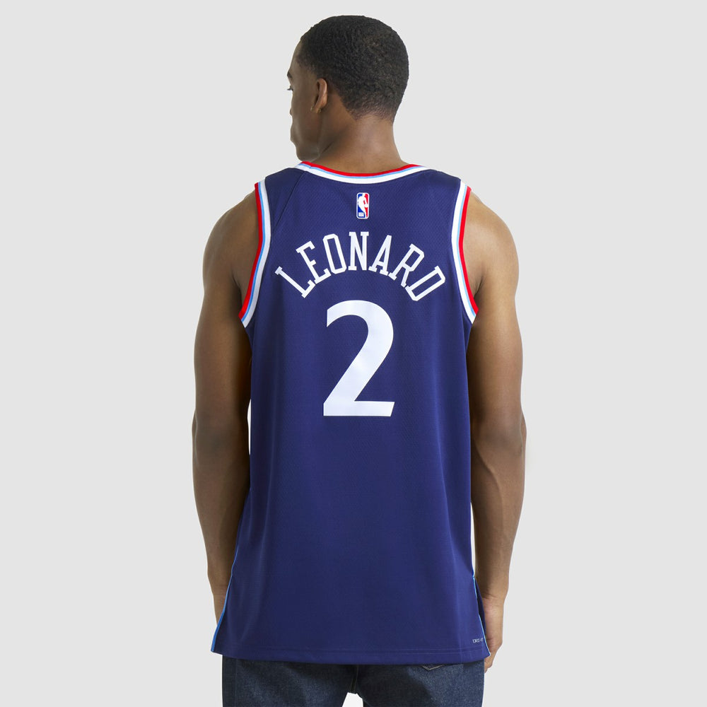 Kawhi Leonard LA Clippers Unisex 2024/25 Swingman Jersey Navy Icon Edition