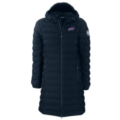 Buffalo Bills Cutter & Buck Women's Mission Ridge Repreve Eco Insulated Long Full-Zip Puffer Jacket Navy