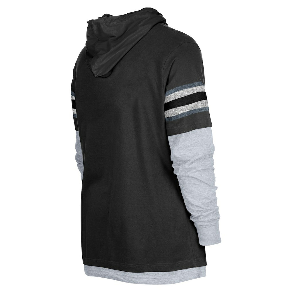 Las Vegas Raiders New Era Twofer Long Sleeve Hooded T-Shirt Black