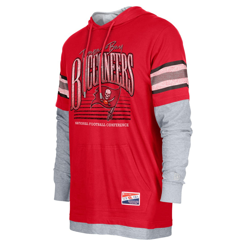 Tampa Bay Buccaneers New Era Twofer Long Sleeve Hooded T-Shirt Red