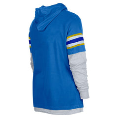Los Angeles Rams New Era Twofer Long Sleeve Hooded T-Shirt Royal