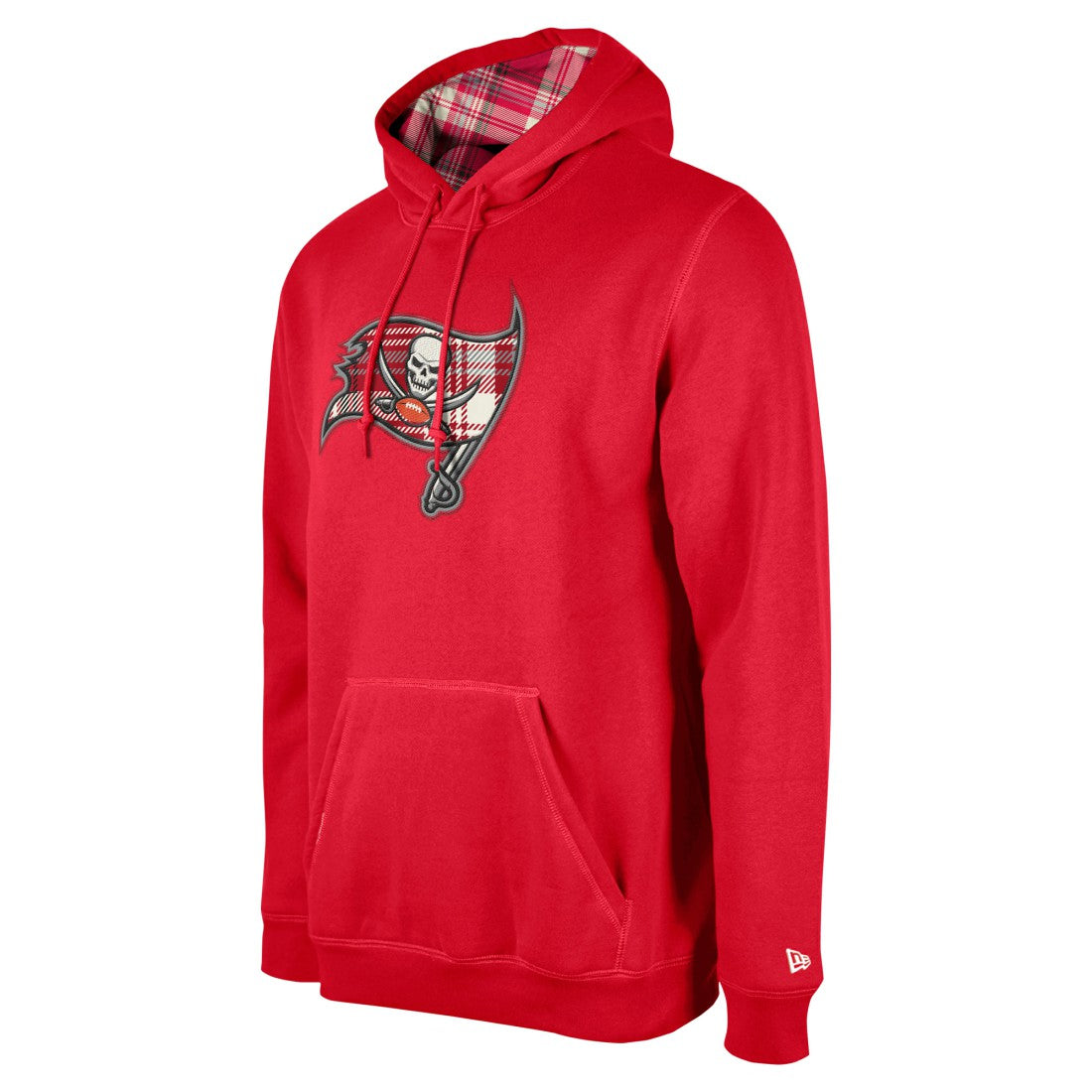 Tampa Bay Buccaneers New Era 3rd Down Plaid Pullover Hoodie Red