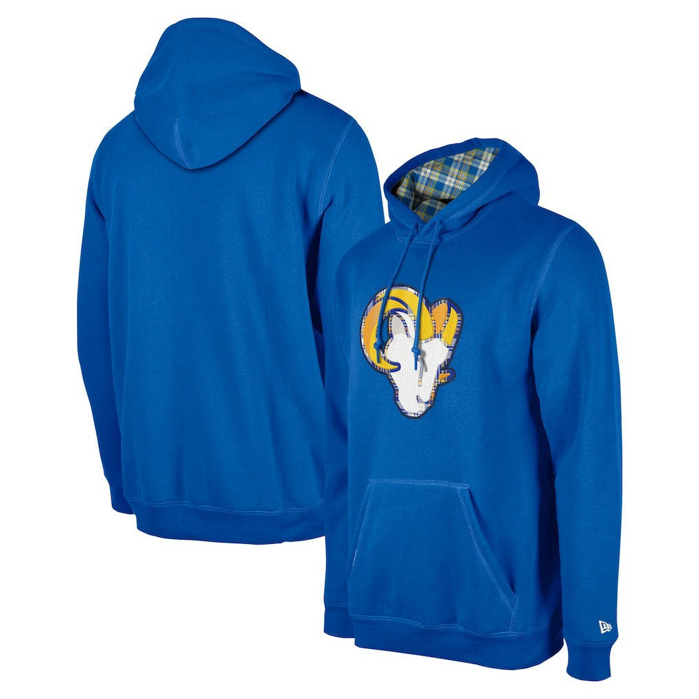 Los Angeles Rams New Era 3rd Down Plaid Pullover Hoodie Royal