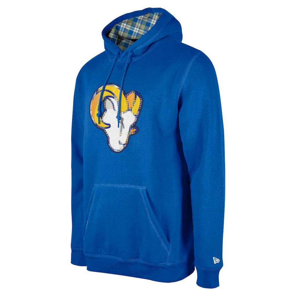 Los Angeles Rams New Era 3rd Down Plaid Pullover Hoodie Royal